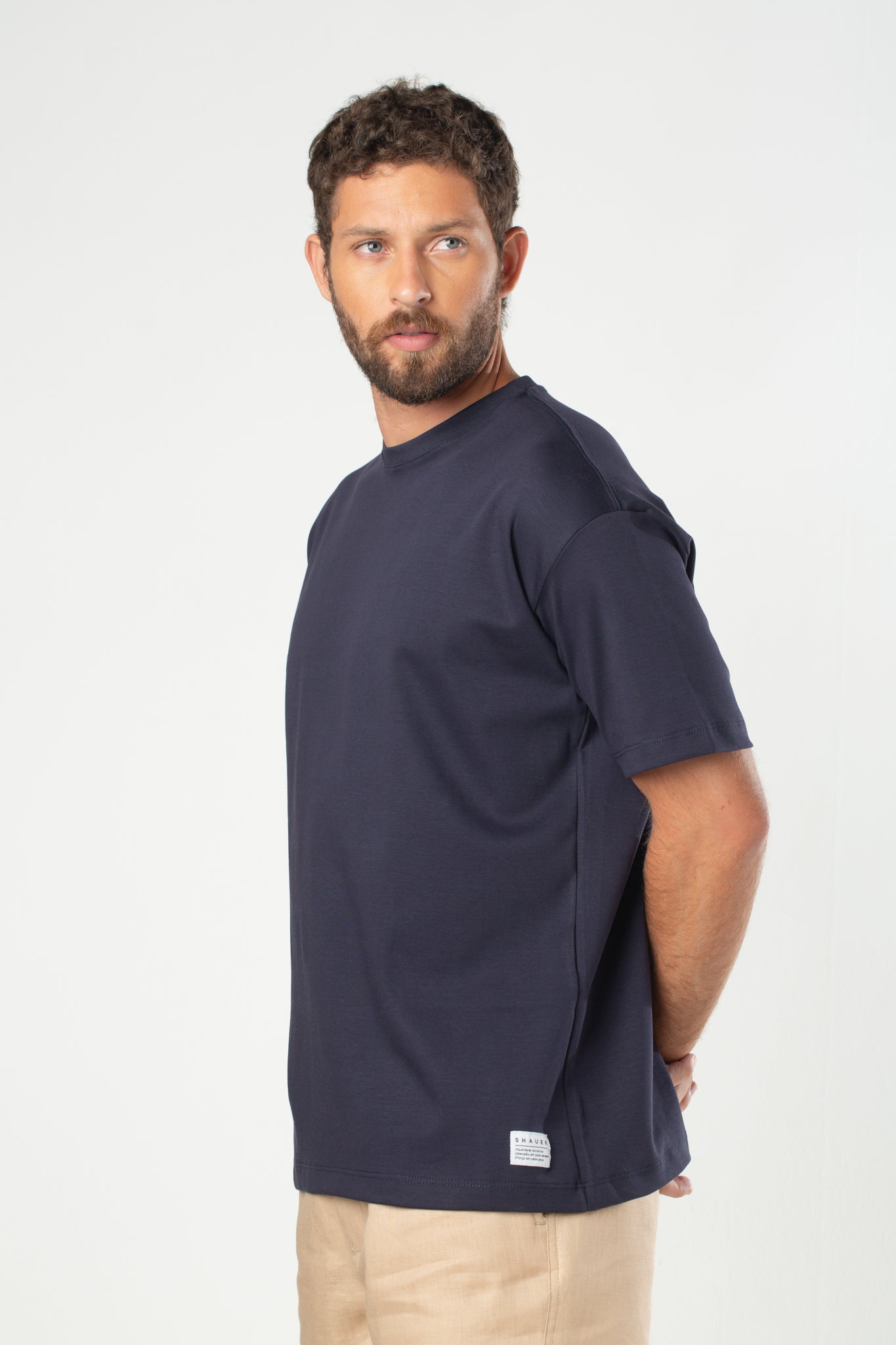 Camiseta Interlock de Pima 2.0 - Azul