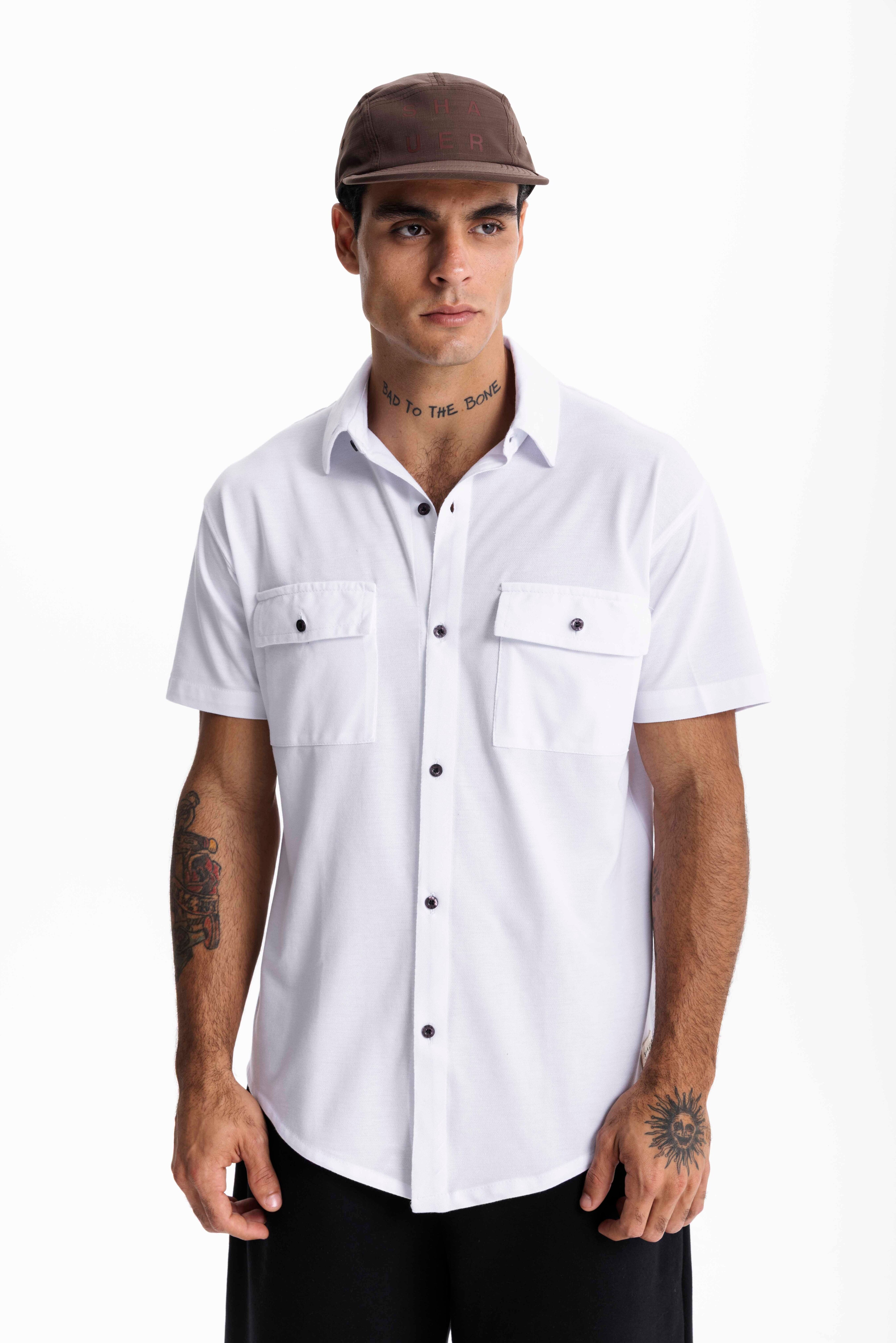 Camisa Polo Piquet Pima Branca