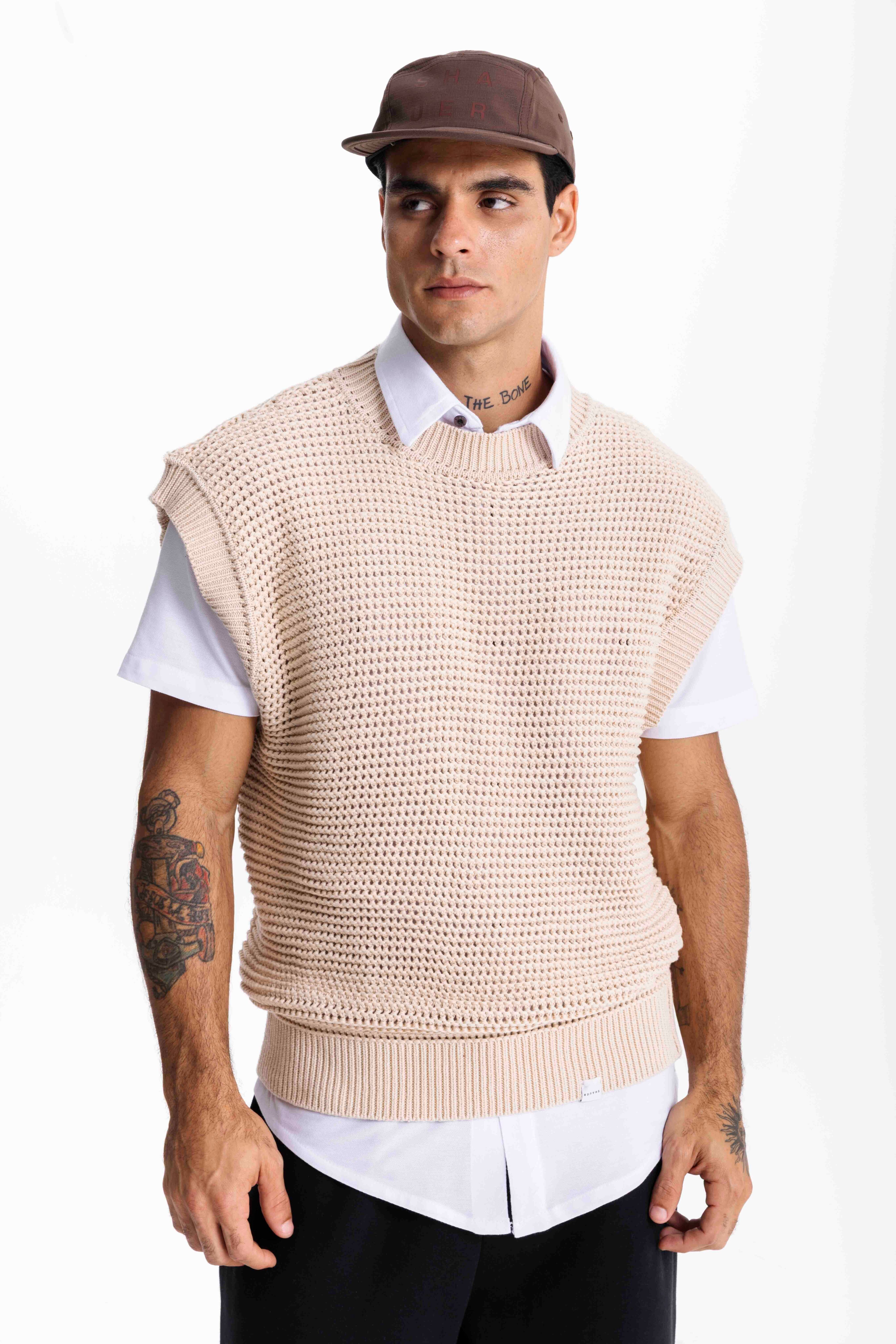 Colete Tricot Rei - Bege