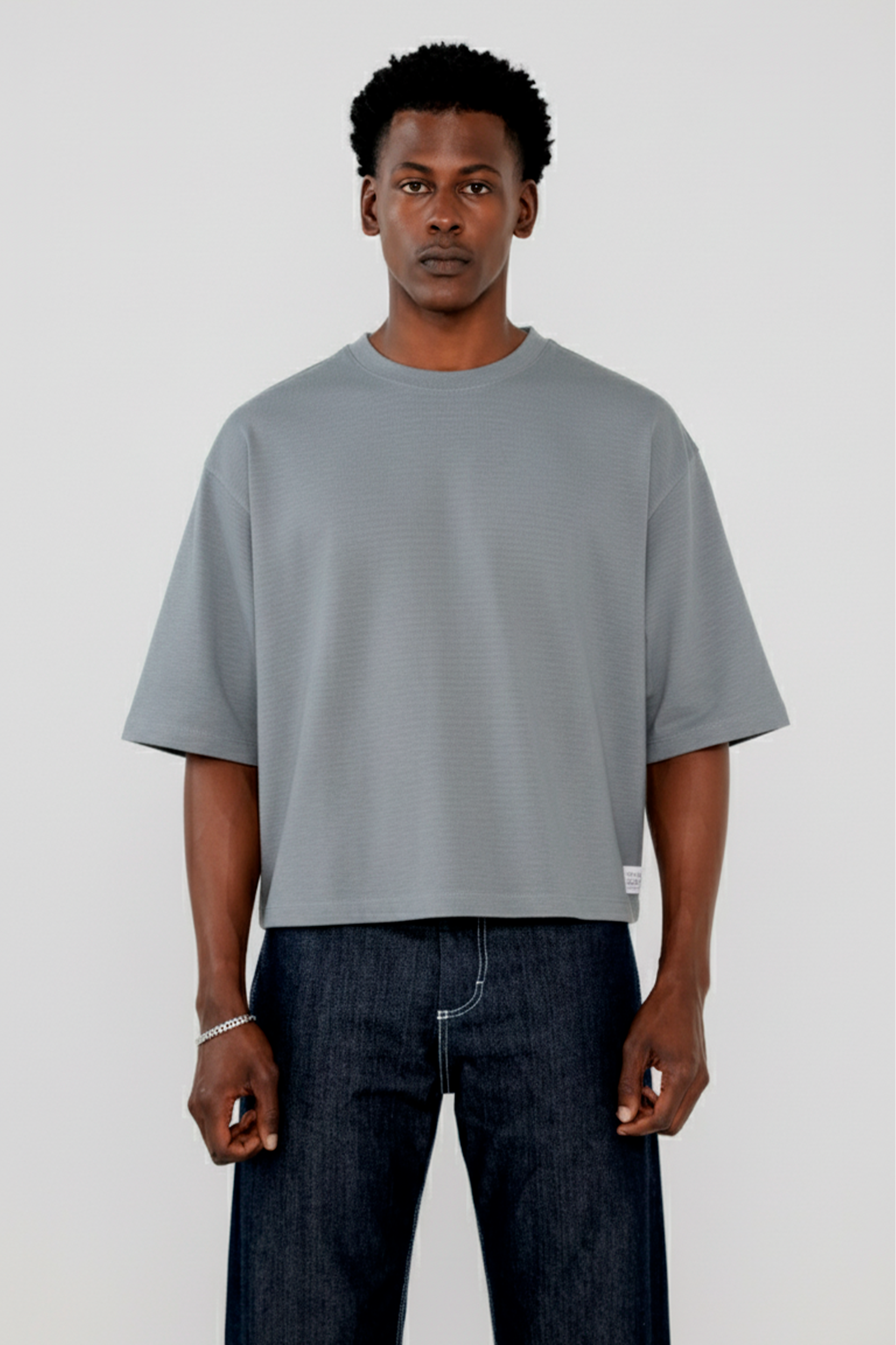 Camiseta Box Pima Cinza