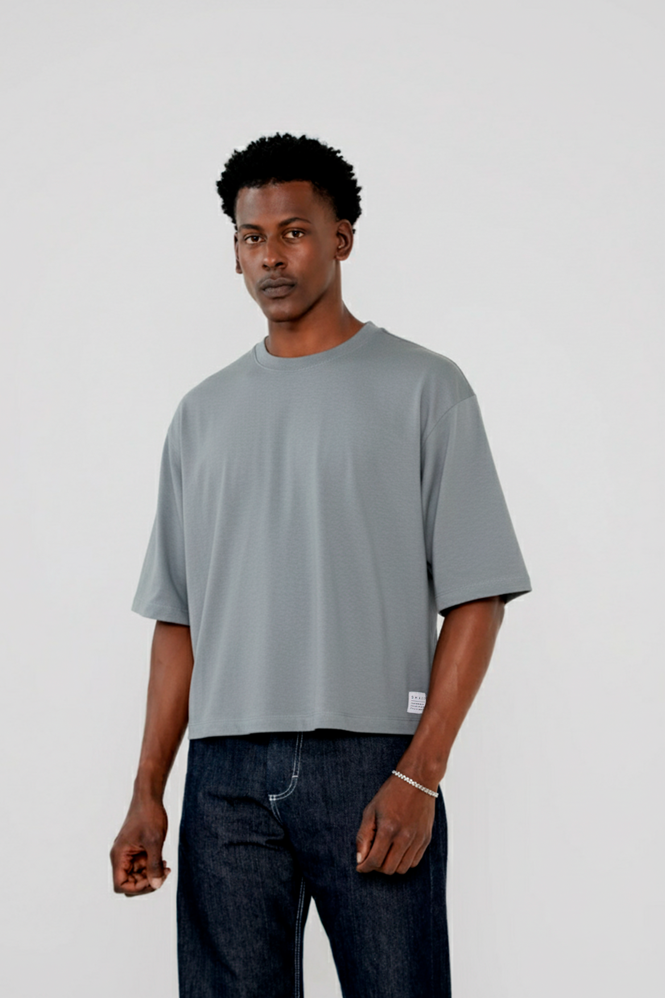 Camiseta Box Pima Cinza