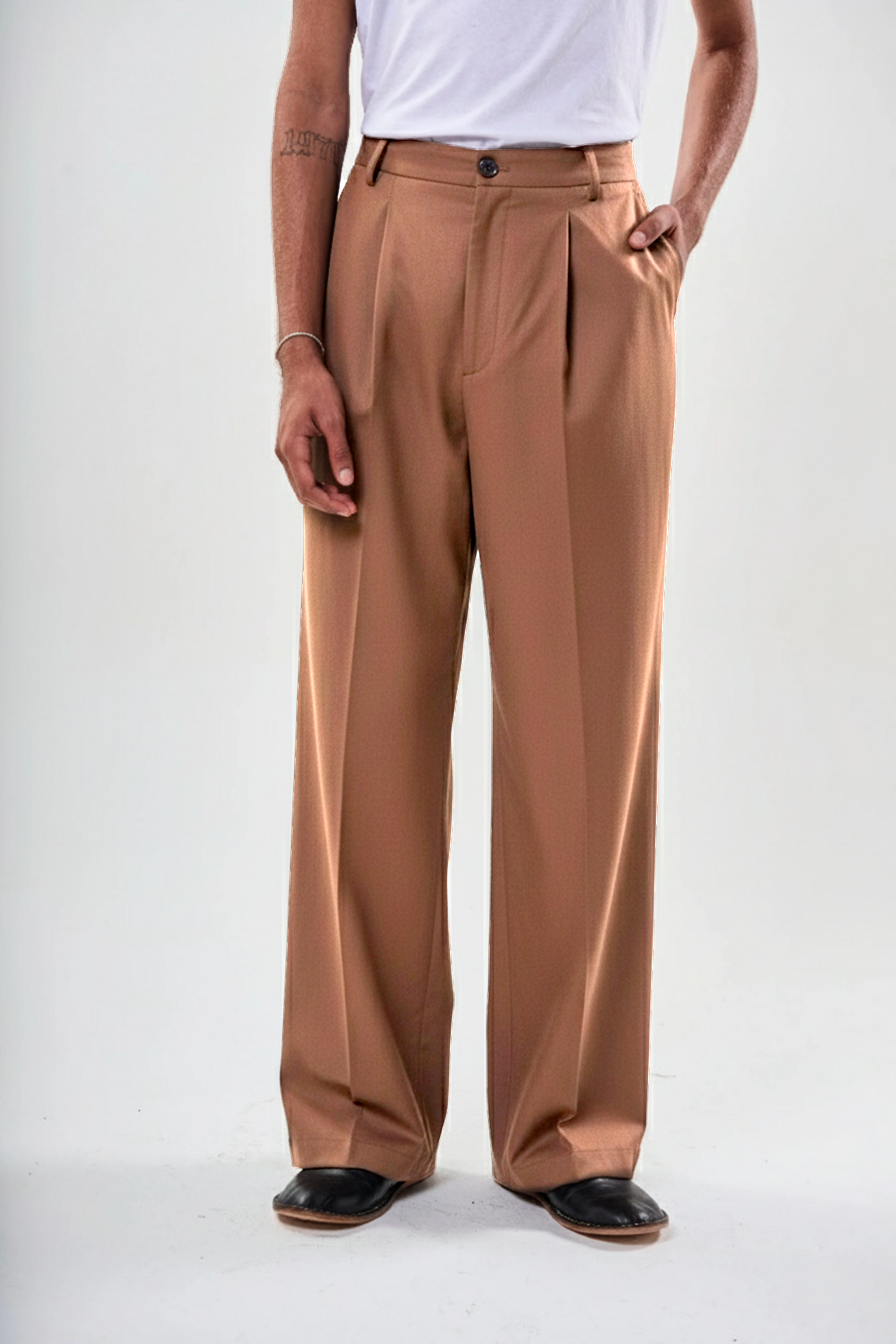 Calça Alfaiataria Marrom Shauer