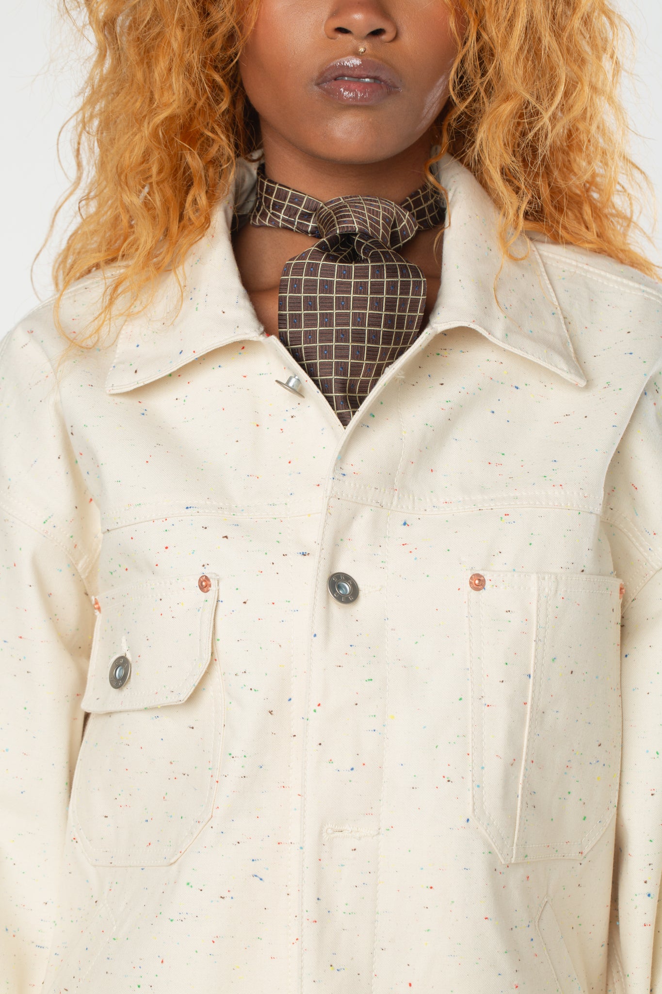 Jaqueta Selvedge Japonesa Branca - Mabê