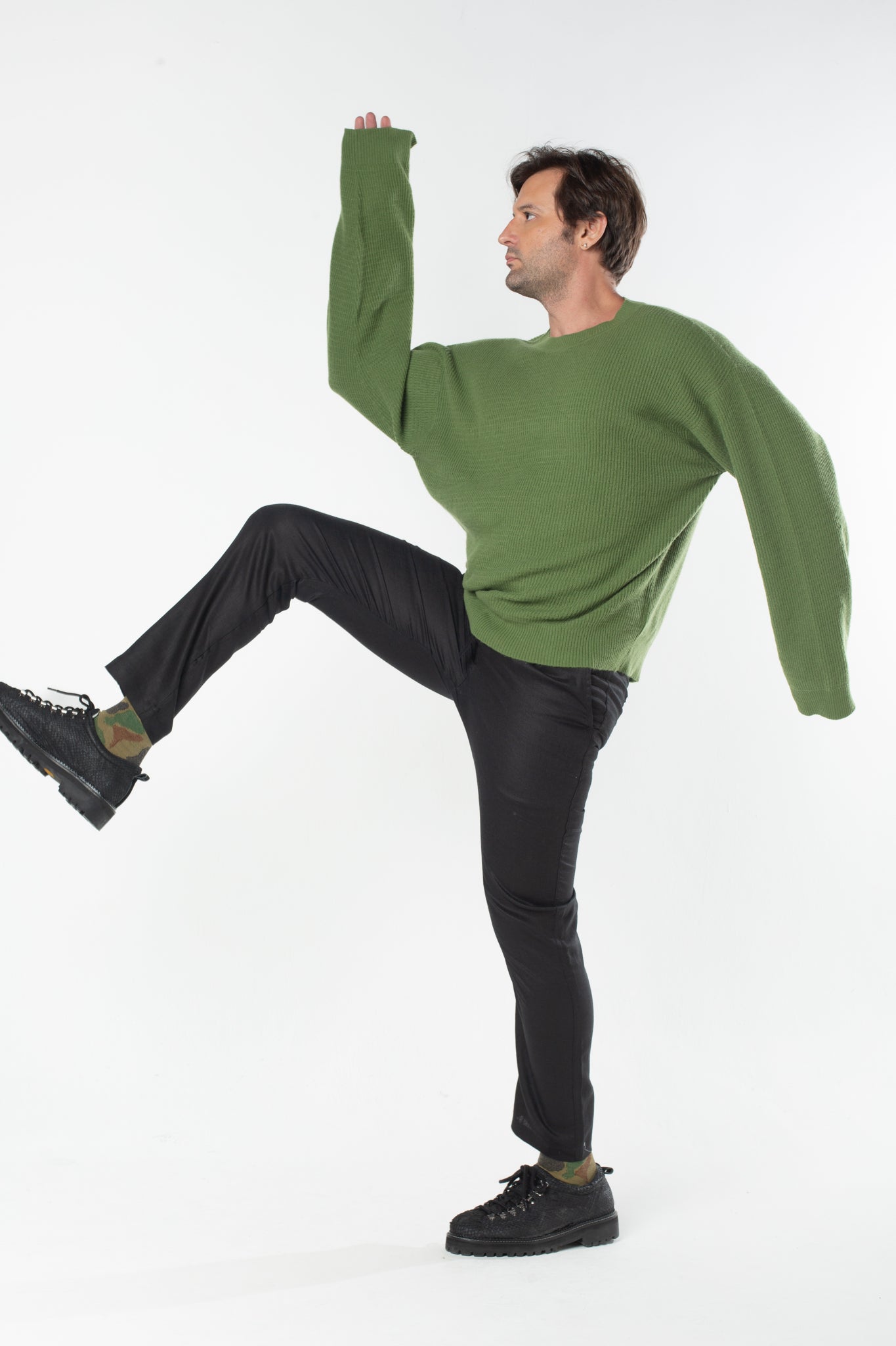 Suéter de Cashmere da Mongólia 100% - Gauge 12