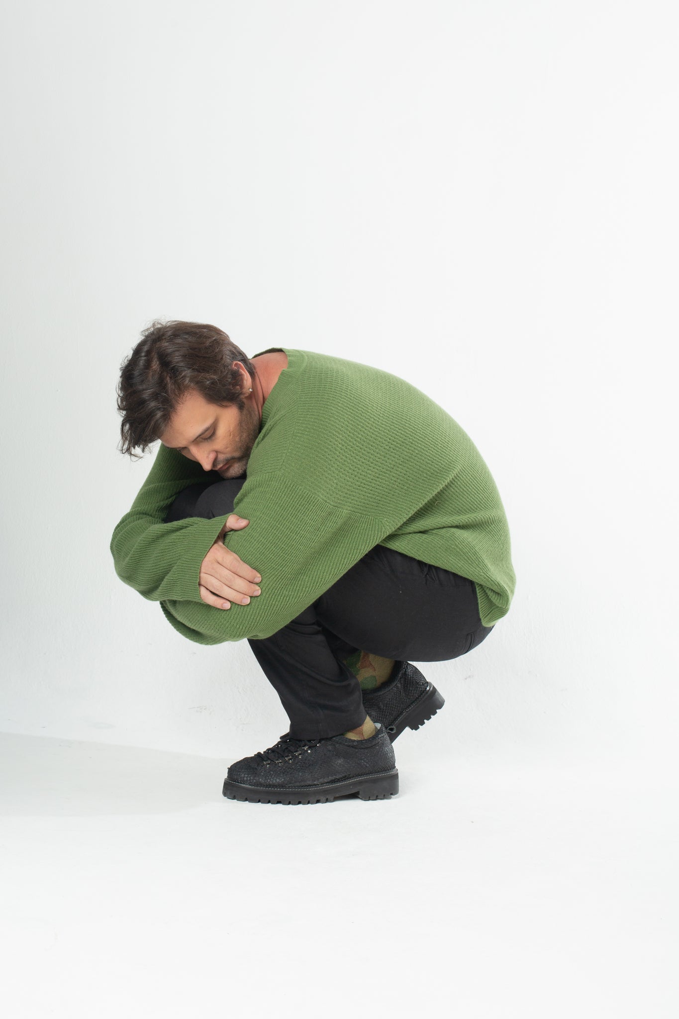 Suéter de Cashmere da Mongólia 100% - Gauge 12